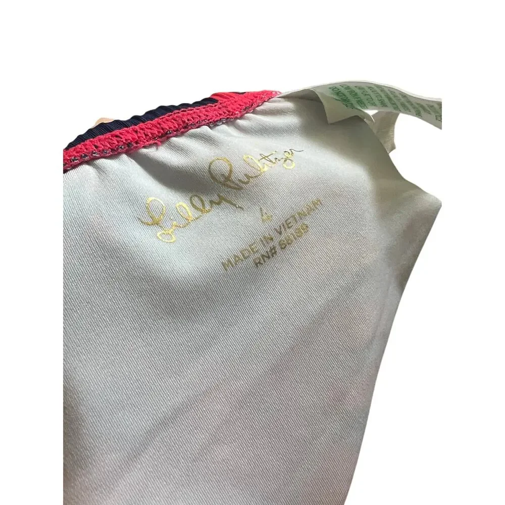 Lilly Pulitzer Bobby Rashguard Set Up Size 4 Ruby Red Heron My Own